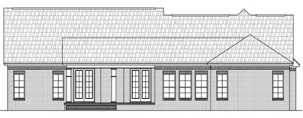 Country European French Country Traditional Rear Elevation of Plan 59171