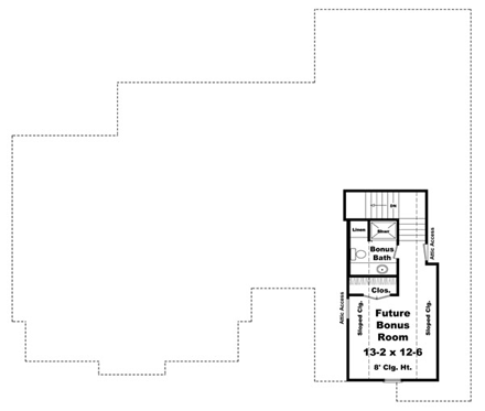 House Plan 59173 Second Level Plan