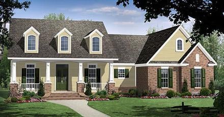 Country Craftsman European Traditional Elevation of Plan 59186