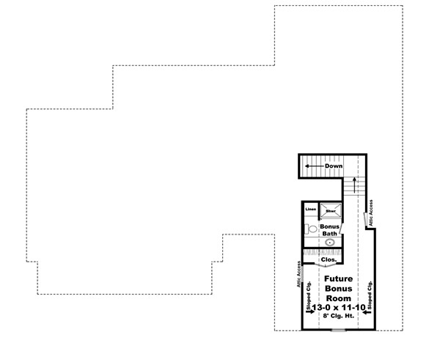 House Plan 59194 Second Level Plan