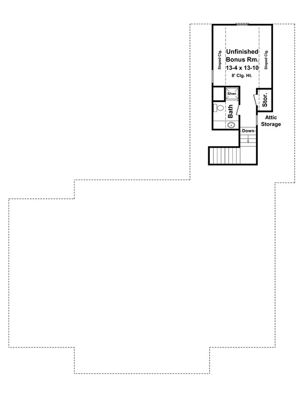 Acadian Country European French Country Southern Traditional Level Two of Plan 59203