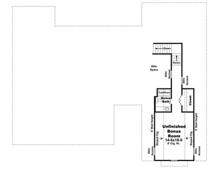 House Plan 59206 Second Level Plan