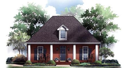 Acadian Colonial European Traditional Elevation of Plan 59210