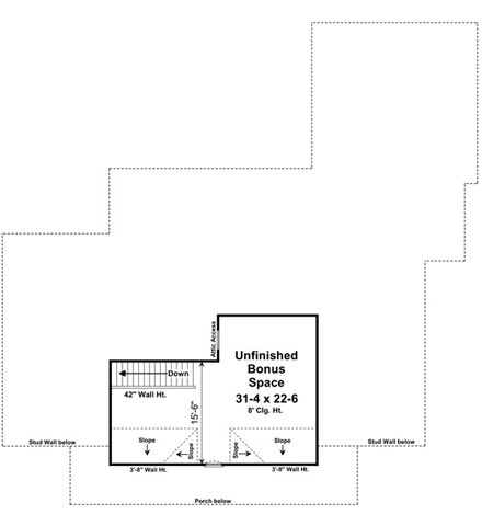 House Plan 59214 Second Level Plan