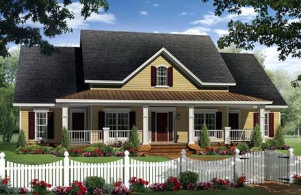 Country Farmhouse Traditional Elevation of Plan 59214