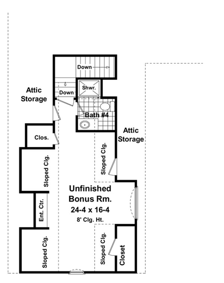 House Plan 59215 Second Level Plan