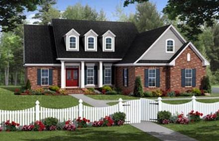 Country Farmhouse Southern Traditional Elevation of Plan 59217