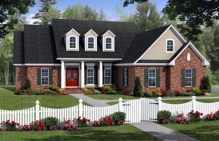 Country Farmhouse Southern Traditional Elevation of Plan 59219