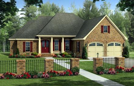 Acadian Country European Traditional Elevation of Plan 59220