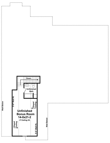 House Plan 59222 Second Level Plan