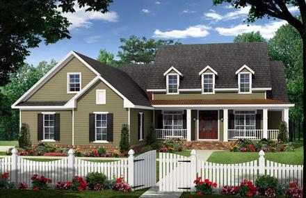 Country Farmhouse Traditional Elevation of Plan 59222