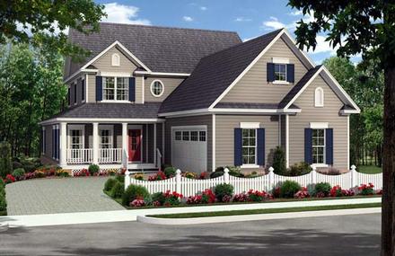 Country Farmhouse Traditional Elevation of Plan 59223