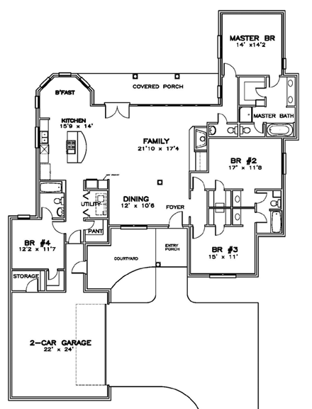 House Plan 59300 First Level Plan