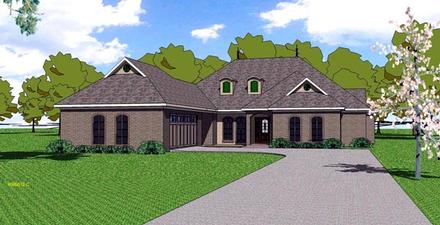 Contemporary Florida Southern Elevation of Plan 59300