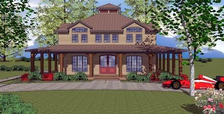 Cottage Florida Southern Elevation of Plan 59303