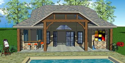 Cottage Craftsman Elevation of Plan 59311