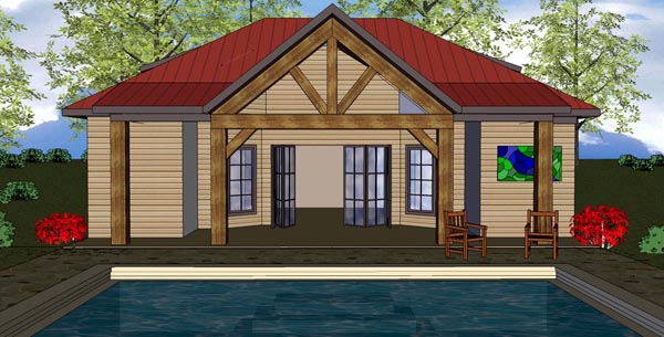 Plan 59313 | Craftsman Style with 1 Bed, 2 Bath