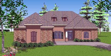 Contemporary Florida Southern Elevation of Plan 59322