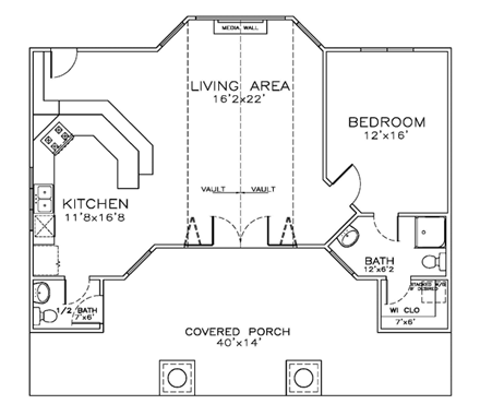 House Plan 59352 First Level Plan