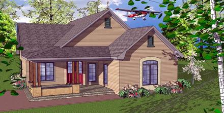 Cottage Florida Southern Elevation of Plan 59362