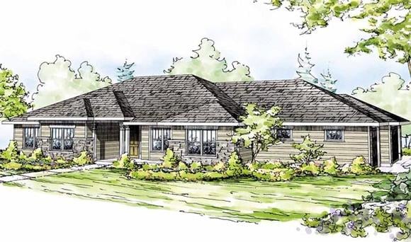 House Plan 59415 Elevation