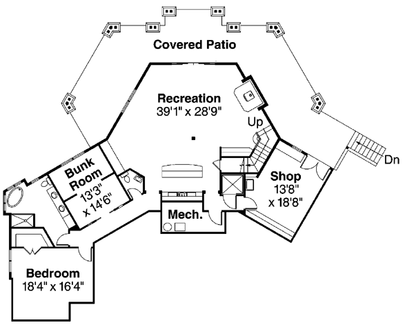 Craftsman Ranch Level Two of Plan 59424