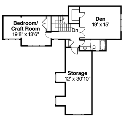 House Plan 59425 Second Level Plan