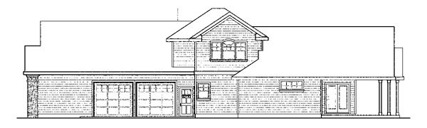 Cape Cod, Cottage, European, Traditional Plan with 3340 Sq. Ft., 3 Bedrooms, 4 Bathrooms, 3 Car Garage Picture 3