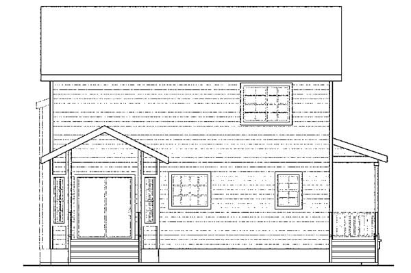 Country Traditional Rear Elevation of Plan 59432