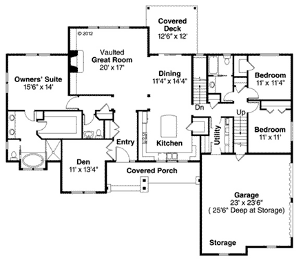 House Plan 59436 First Level Plan