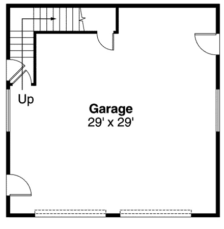 Garage Plan 59444 - 2 Car Garage First Level Plan