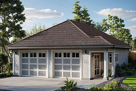 Craftsman Traditional Elevation of Plan 59445