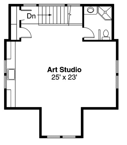 Country Craftsman Traditional Level Two of Plan 59446