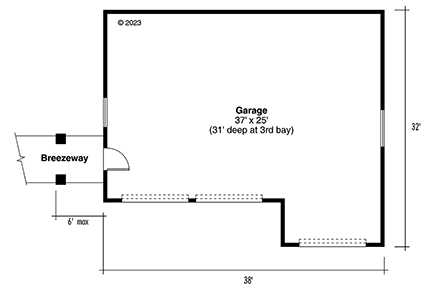 Garage Plan 59449 - 3 Car Garage First Level Plan