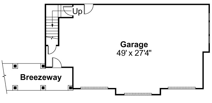 Garage Plan 59451 - 3 Car Garage Apartment Level One