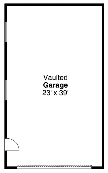 Garage Plan 59453 - 1 Car Garage First Level Plan