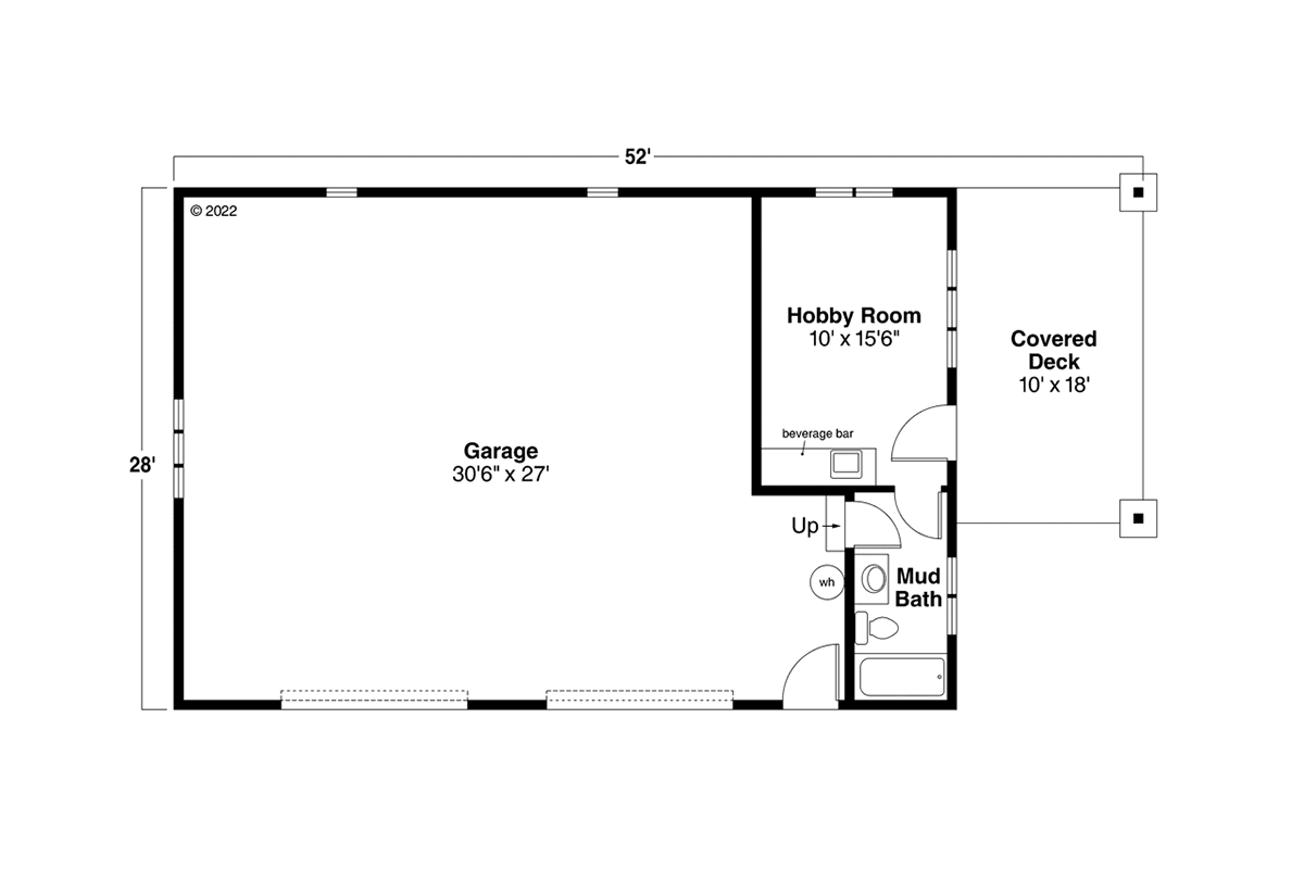 Country Craftsman Traditional Level One of Plan 59457