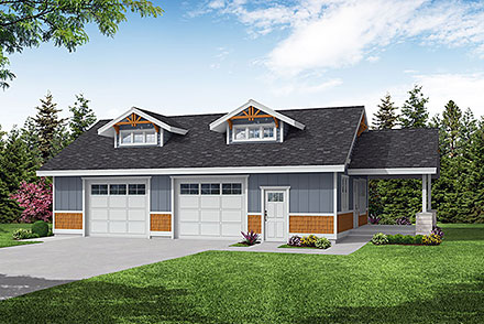 Country Craftsman Traditional Elevation of Plan 59457