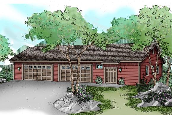 Garage Plan 59459 - 8 Car Garage Elevation