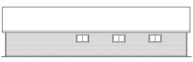 Traditional Rear Elevation of Plan 59459