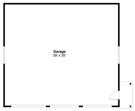 Garage Plan 59460 - 6 Car Garage First Level Plan