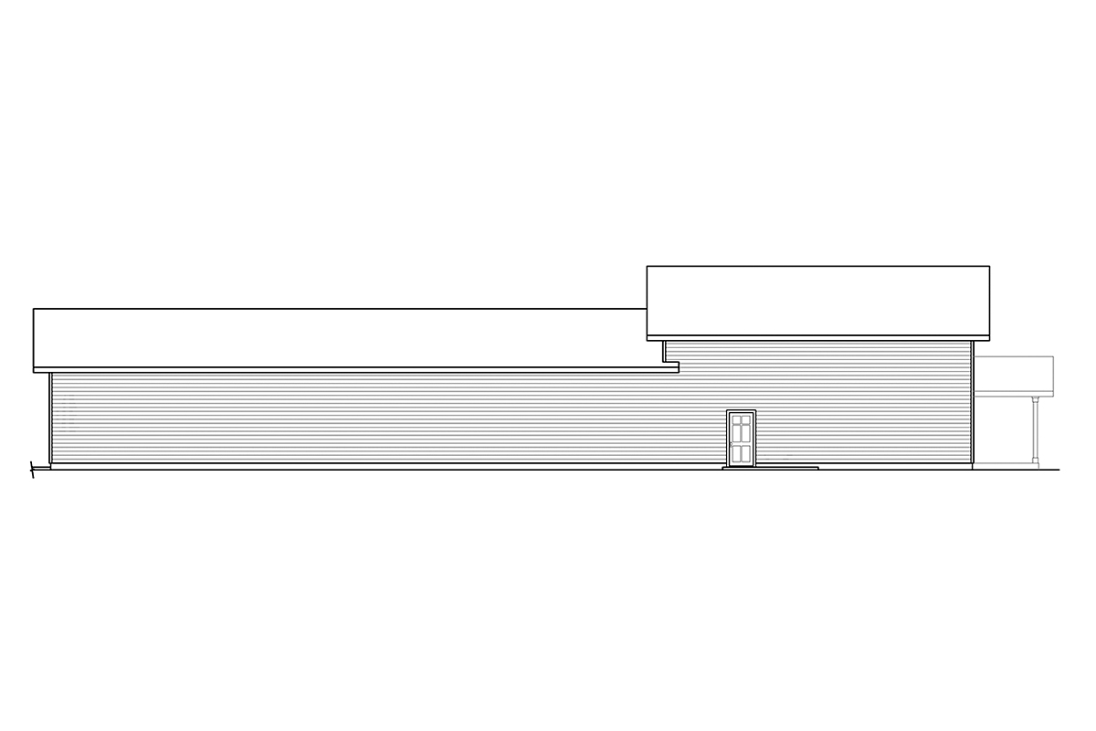 Traditional Rear Elevation of Plan 59461