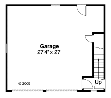 Garage Plan 59469 - 2 Car Garage Apartment First Level Plan