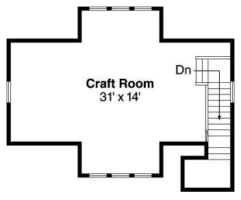 Garage Plan 59469 - 2 Car Garage Apartment Second Level Plan