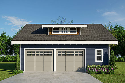 Garage Plan 59469 - 2 Car Garage Apartment Elevation