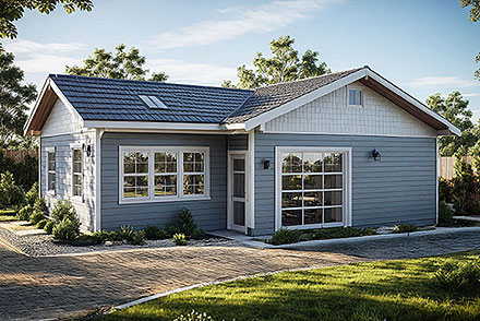 Craftsman Elevation of Plan 59473