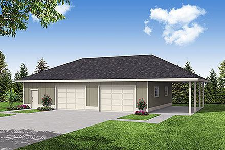 Contemporary Traditional Elevation of Plan 59477