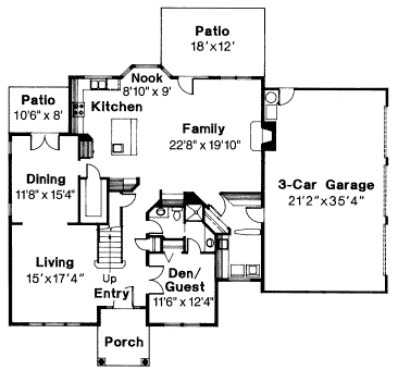 Colonial Traditional Level One of Plan 59482