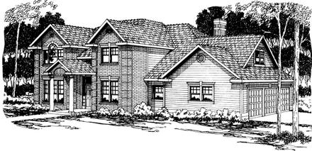 Colonial Traditional Elevation of Plan 59482