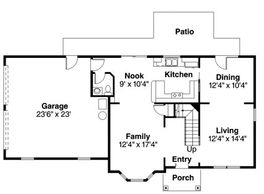 Colonial Traditional Tudor Victorian Level One of Plan 59483